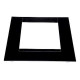 Verre porte pour four noire + equerres Whirlpool C00093338