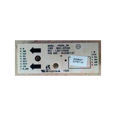 Platine clavier + module infrarouge + jog Samsung BN96-30902Y