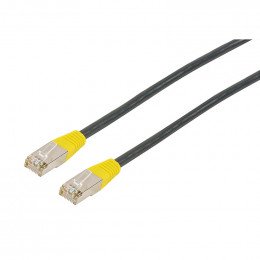 Cordon rj45 cat6 noir 2m s/ftp 500 mhz - gaine lszh Itc 722082