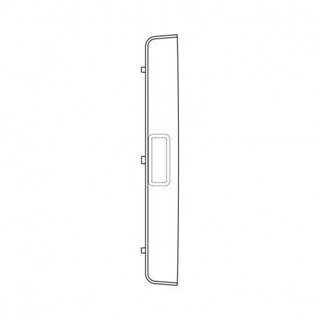 Front glass silkscreened door pour refrigerateur congelateur Electrolux 267600813