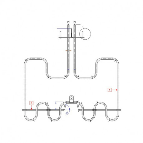 Element chauffant superieur gr pour four Electrolux 357079603