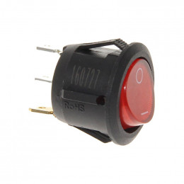 Interrupteur lumineux rouge diam. 20 mm - 2 pos. 3 cosses Kenwood AT2135760200