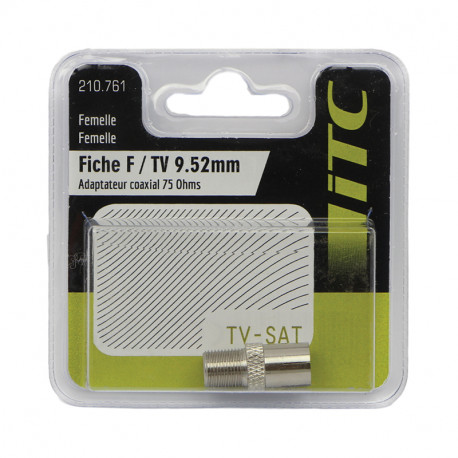 Adaptateur f f/tv f 9.5 mm met sous blister Itc 305743