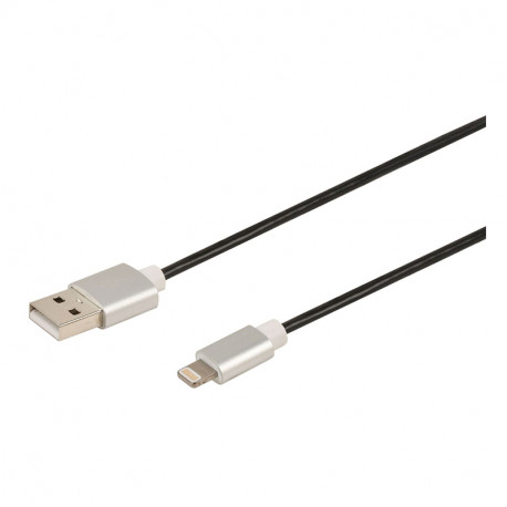 Cable lightning gris metal 1m erard connect Itc 728339