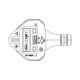 Cable d'alimentation uk 2.45x0 refrigerateur Zanussi 242573814