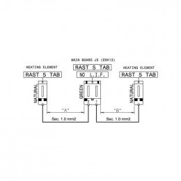 Rampe element chauffant module pour lave-linge Electrolux 808512601