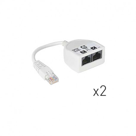 Coupleur/decoupleur rj45 ethernet + telephone Itc 302115