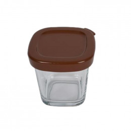 Pot + couvercle marron pour yaourtiere Seb SS-1530000808