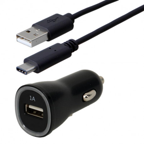 Kit chargeur usb-a vers usb-c livre avec cordon noir Itc 308115