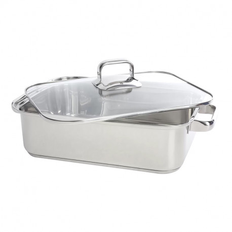 Cocotte acier inox 6.5l + couvercle en verre Balay 00573879