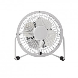 Ventilateur usb blanc pour bureau table ou chevet Nedis FNDK1WT10