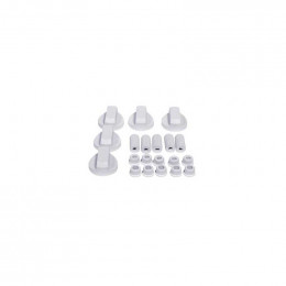 Kit manettes blanches cuisson avec adaptateurs 6/8 mm Multi-marques