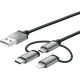 Cable charge 3 en 1 lightning micro usb et usb c Mobility Lab TEL309972