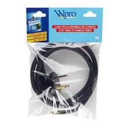 Cable h05 3g4 avec prise+clips longueur 1 45m Wpro 481281729062