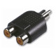 Adaptateur 2 rca f/1 rca m Itc 301752