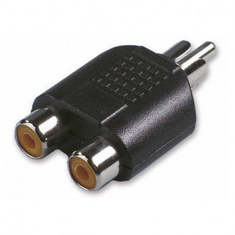 Adaptateur 2 rca f/1 rca m Itc 301752