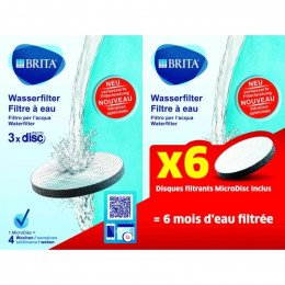 Cartouches microdisc x6 pour bouteille filtrante Brita 1041740