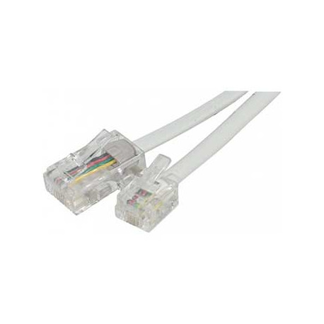 Cordon rj11/rj45 3m blanc longueur 3m Itc 3762