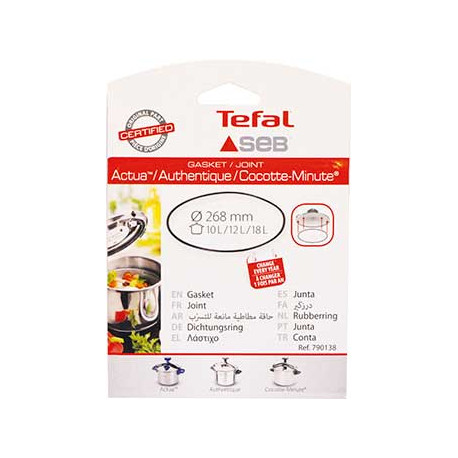 Joint pour cocotte silicone 10 12 18l - alu inox Tefal 790138