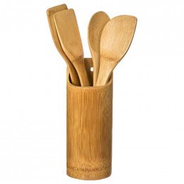 Set 4 ustensiles de cuisine avec pot en bambou J540744112