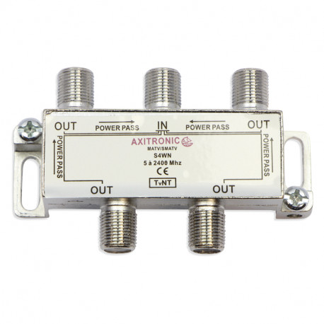 Repartiteur tv 4 directions 5 - 2400 mhz Axitronic REP4S