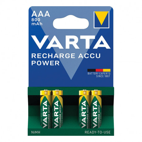 Piles rechargeables aaa nimh 800mah pre-chargees Varta 56703101404