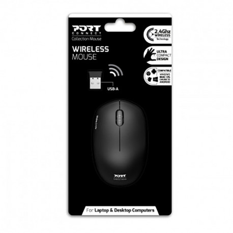 Souris sans fil noire collection Port Designs 900540