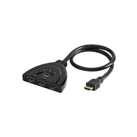 Commutateur hdmi automatique 3 entrees -1 sortie cable 50cm Itc 307974