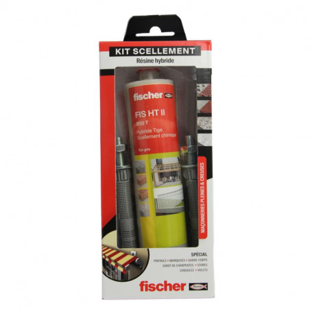 Kit de scellement fish ht ii avec 4 tiges filetees et tamis Fischer Innovative Solutions 562781