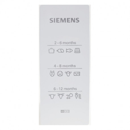 Etiquette adhesive pour refrigerateur Siemens 00655910