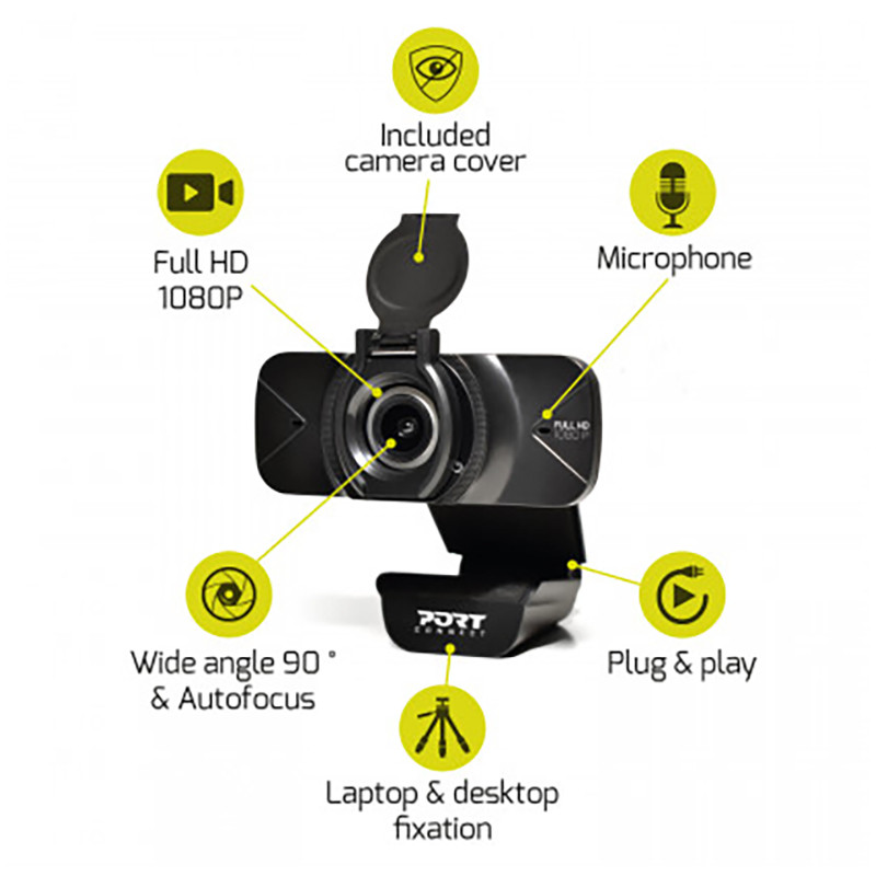 Webcam full hd usba ou usbc Port Designs 900078