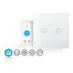 Interrupteur mural smartlife double wifi 1000w Nedis WIFIWS20WT