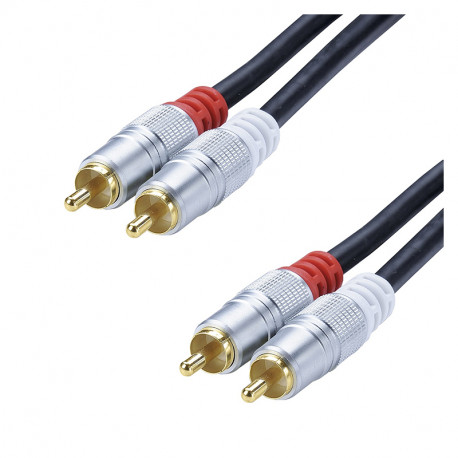 Cordon audio 2rca m/2rca m longueur 1.5m - home cinema Itc 307103