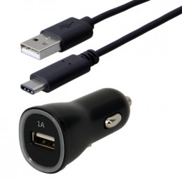 Kit chargeur usb-a vers usb-c longeur cable 1m - noir Itc 308115