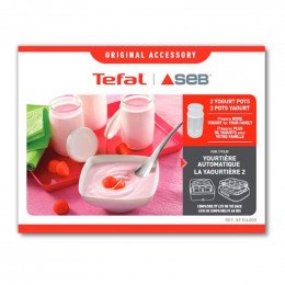 Pots yaourtiere + couvercles lot de 2 pots Tefal XF104000