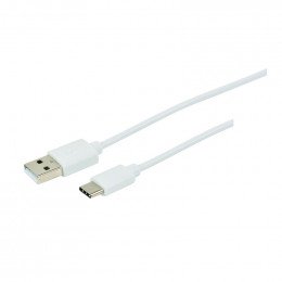 Cable usb-a/usb-c blanc 2m 2.0 longueur 2m - 3a- 18w Itc 302444