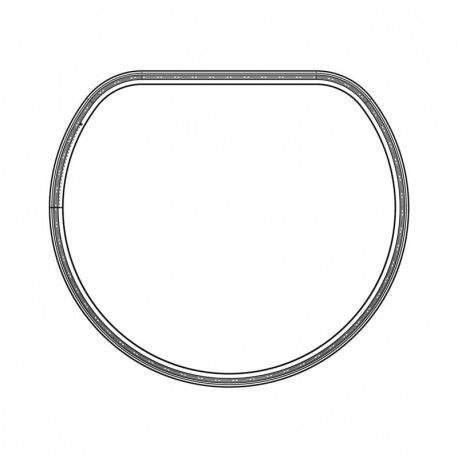 Soufflet de hublot lave-linge pour seche-linge Aeg 858136606311