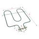 Resistance de sole 1200w pour four cuisson Brandt 77X3282