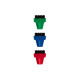 Kit de 3 petites brosses en nylon colorees Vaporetto PAEU0296