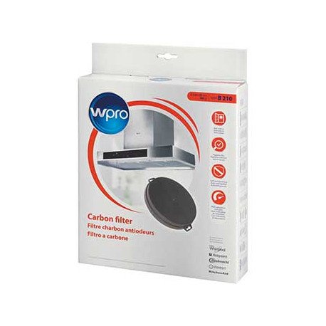 Filtre charbon pour hotte chf210/1 antiodeurs type b210 Wpro 484000008579