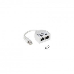 Coupleur/decoupleur rj45 ethernet + tv -tnt Itc 302116