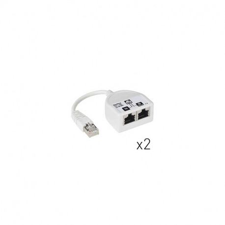 Coupleur/decoupleur rj45 ethernet + tv -tnt Itc 302116