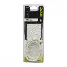 Cordon coaxial tv + adaptateur longueur 2m - 9.52 m/9.52 f Itc 304510