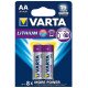 Piles lithium aa blister 2 piles lr06 Varta 6106301402
