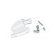 Kit poignee hublot pour lave-linge blanc Candy 49016396