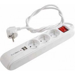 Bloc 3 prises + 2usb-a + inter bloc 3 prises avec 1m Itc 728366