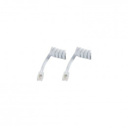 Cordon combine telephone blanc pour telephone filaire Itc 3509