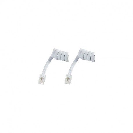 Cordon combine telephone blanc pour telephone filaire Itc 3509