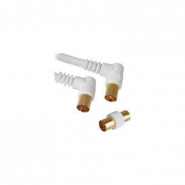 Cordon tv coude 9.52mm- 0.8m longueur 0.8m -avec adaptateur Itc 304498 Cordon tv coude 9.52mm- 0.8m longueur 0.8m -avec adaptateur Itc 304498