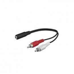 Adaptateur 2rca m/1 jack 3.5f longueur 0.20m - 2 rca m/jack Itc 301583